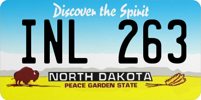 ND license plate INL263
