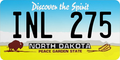 ND license plate INL275