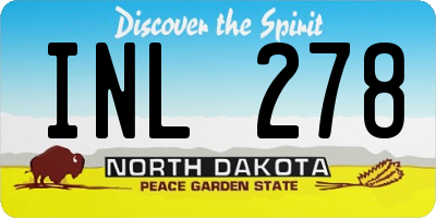ND license plate INL278