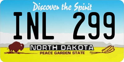 ND license plate INL299