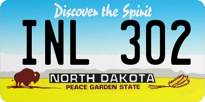 ND license plate INL302