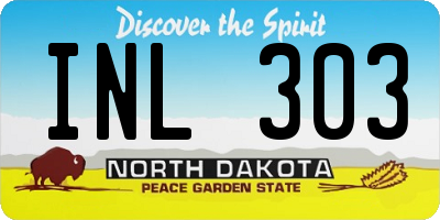 ND license plate INL303