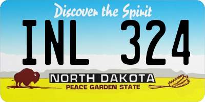 ND license plate INL324