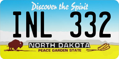 ND license plate INL332