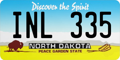 ND license plate INL335
