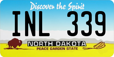 ND license plate INL339