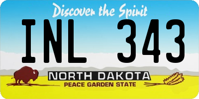ND license plate INL343