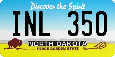 ND license plate INL350