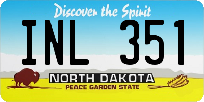 ND license plate INL351