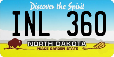 ND license plate INL360
