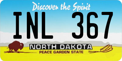 ND license plate INL367