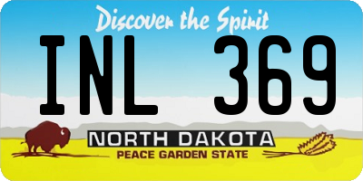 ND license plate INL369