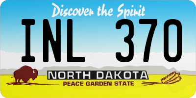 ND license plate INL370