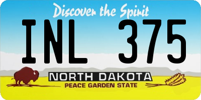ND license plate INL375