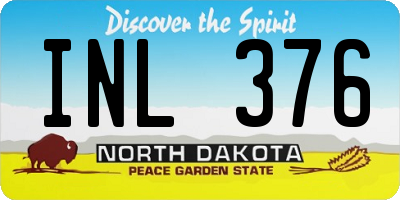 ND license plate INL376