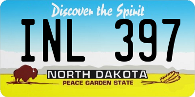 ND license plate INL397