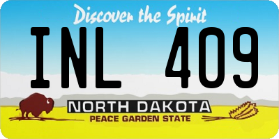 ND license plate INL409