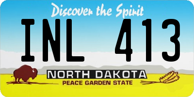 ND license plate INL413
