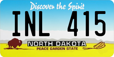 ND license plate INL415