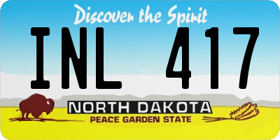 ND license plate INL417