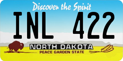 ND license plate INL422