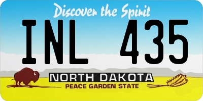 ND license plate INL435