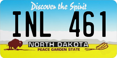 ND license plate INL461