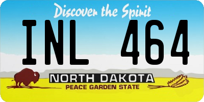 ND license plate INL464