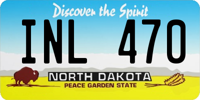 ND license plate INL470