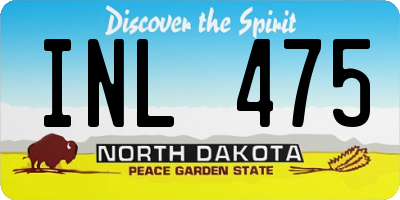ND license plate INL475