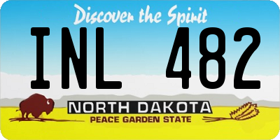 ND license plate INL482
