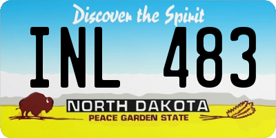 ND license plate INL483