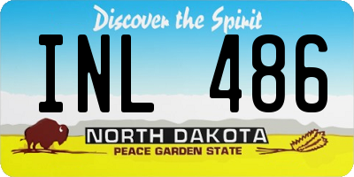 ND license plate INL486