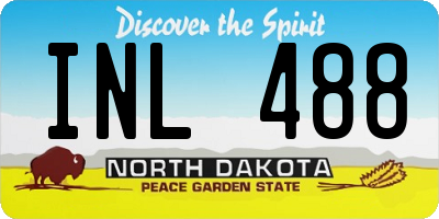 ND license plate INL488