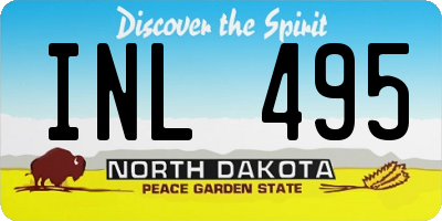ND license plate INL495