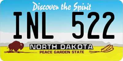 ND license plate INL522