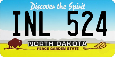 ND license plate INL524