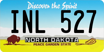 ND license plate INL527