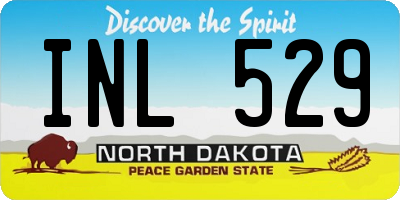 ND license plate INL529