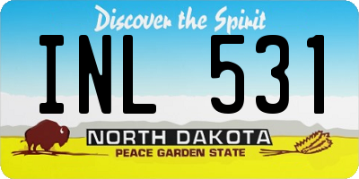 ND license plate INL531
