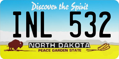 ND license plate INL532