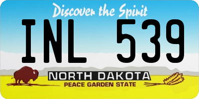 ND license plate INL539