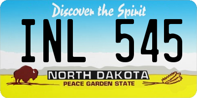 ND license plate INL545