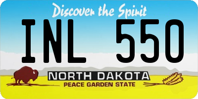 ND license plate INL550