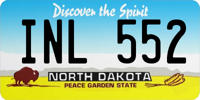ND license plate INL552