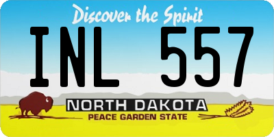 ND license plate INL557