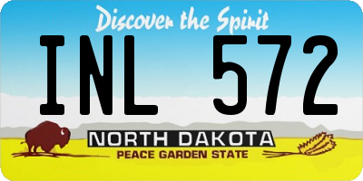 ND license plate INL572