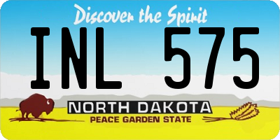 ND license plate INL575