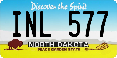 ND license plate INL577