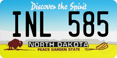 ND license plate INL585